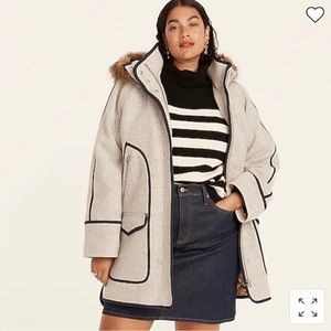 J. Crew Summit Parka in Italian stadium-cloth wool /2P